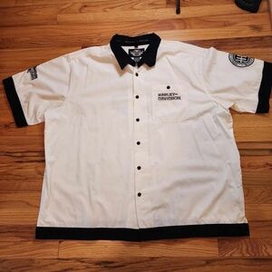 Harley Davidson Dress Button Down Short Sleeve Shirt XXXL